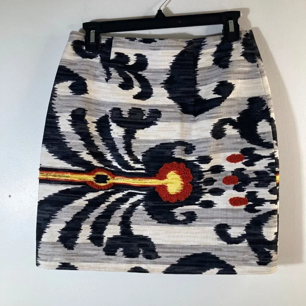 Womens Sevier Skirts‎ Aztec Tapestry Lined Black Gray Orange S 28